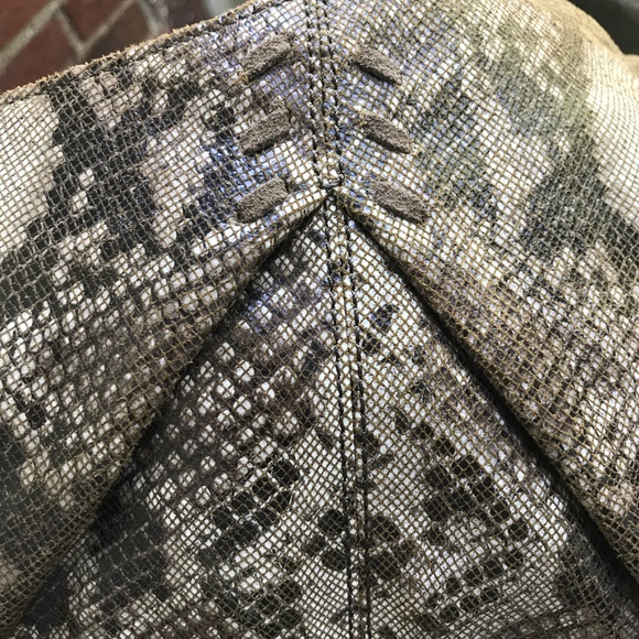 MUXO Leather & Suede Python Hobo Handbag - Picture 10 of 10